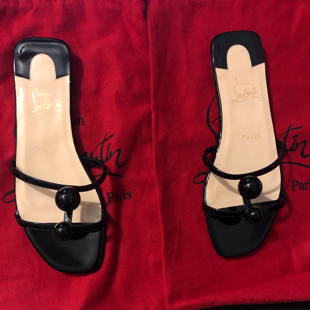 Christian Louboutin Atonett Flat Patent Black